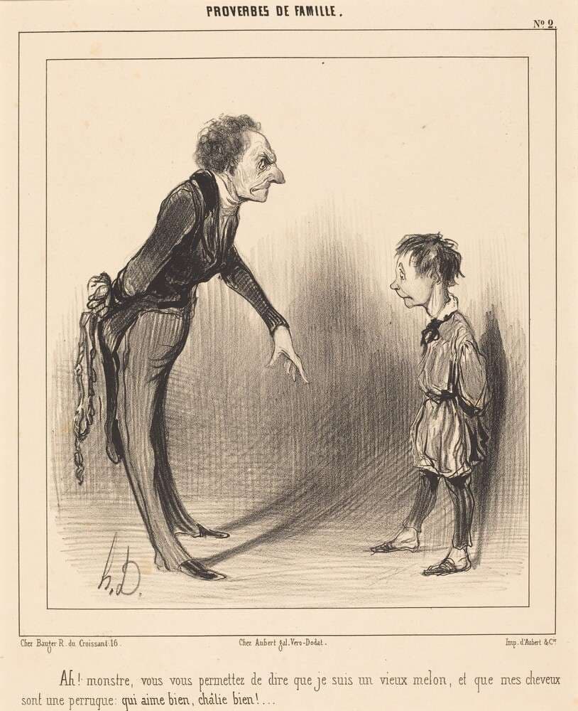 Ah! monstre, vous vous permettez... — Honoré Daumier
