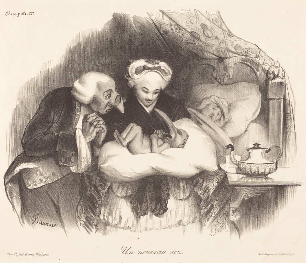 Un nouveau nez — Honoré Daumier