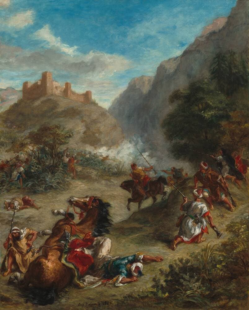 Arabs Skirmishing in the Mountains — Eugène Delacroix