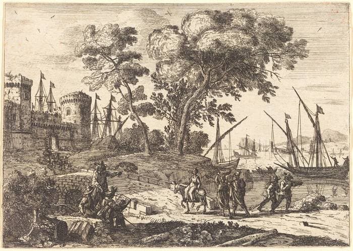 Coast Scene with an Artist (Le dessinateur) — Claude Lorrain