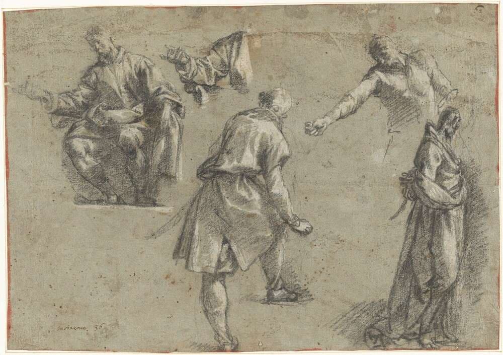 Studies for Christ Before Caiaphas — Pier Francesco Mazzucchelli, called Morazzone
