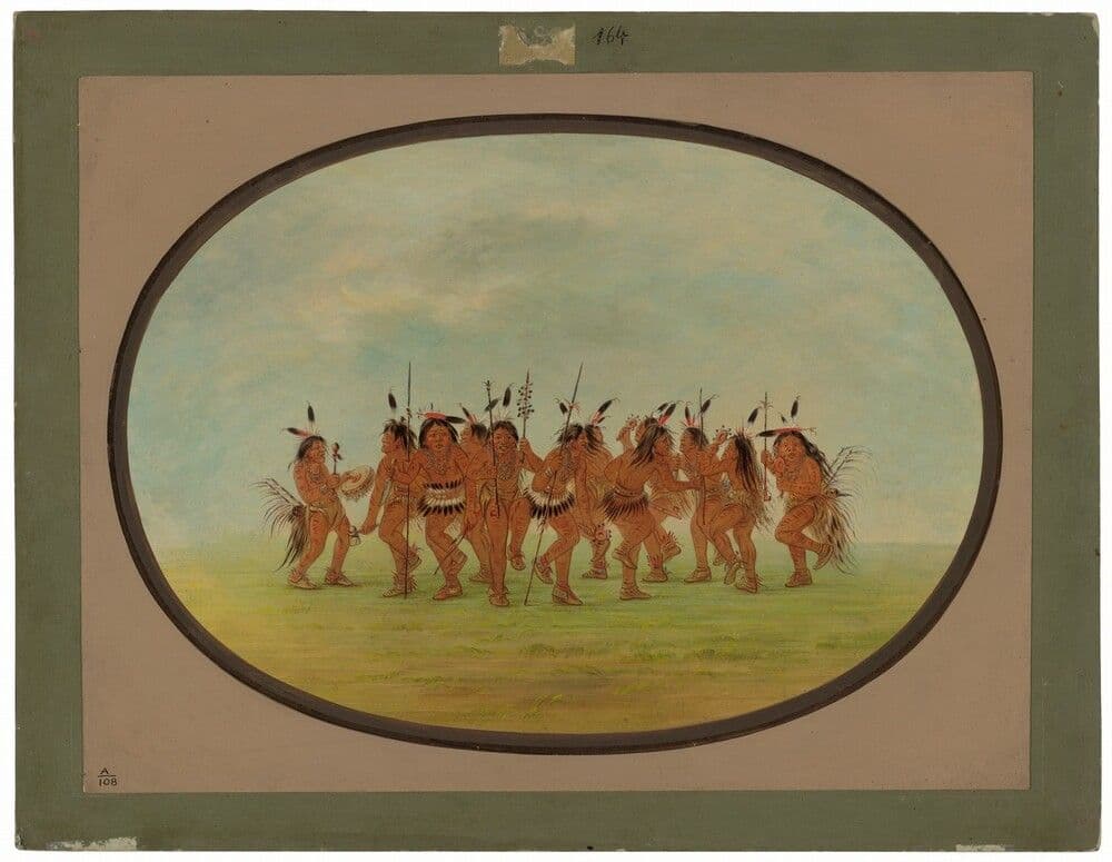 Amusing Dance - Sioux — George Catlin