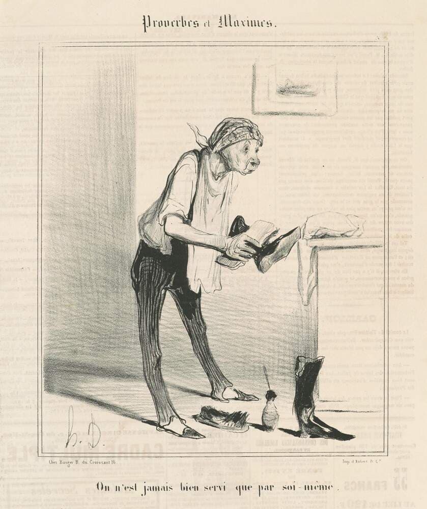 On n'est jamais bien servi que par soi-même — Honoré Daumier