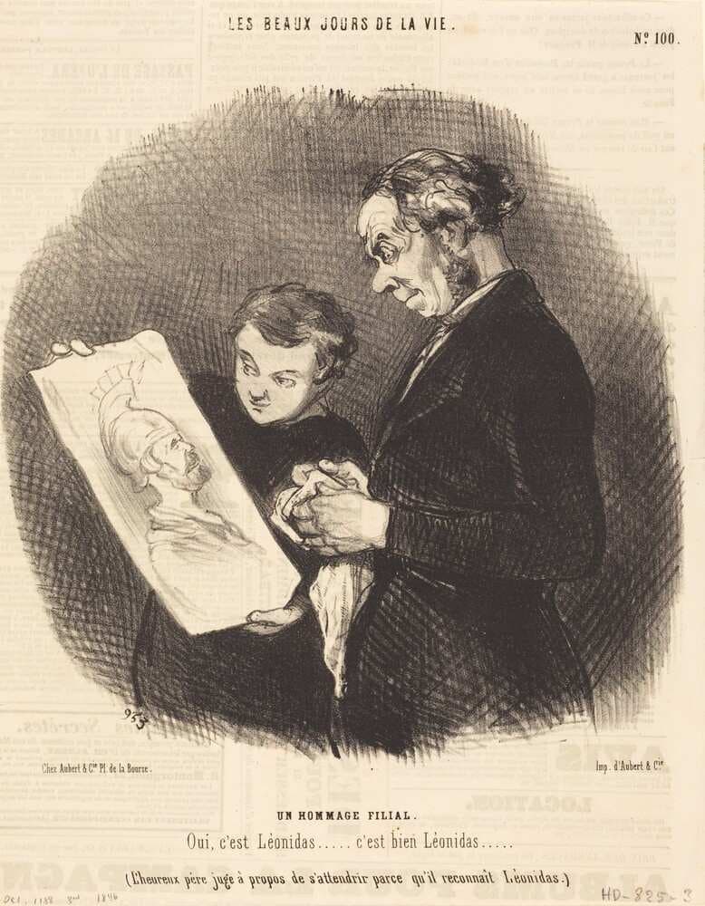 Un Hommage filial — Honoré Daumier