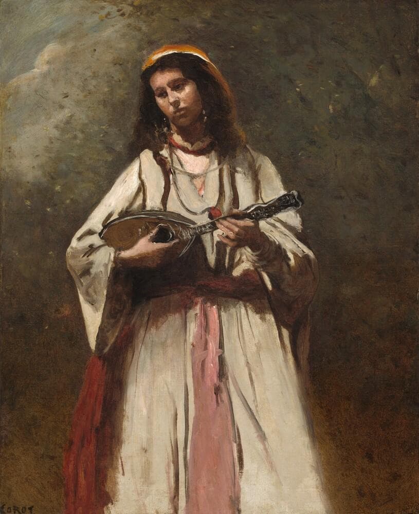 Gypsy Woman with Mandolin — Jean-Baptiste-Camille Corot