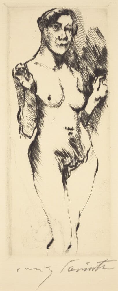 Stehende Weibliche akte (Standing Female Nude) — Lovis Corinth