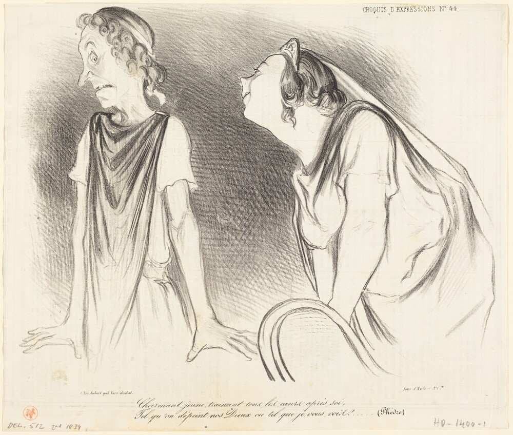 Charmant... trainant tous les coeurs après soi... — Honoré Daumier