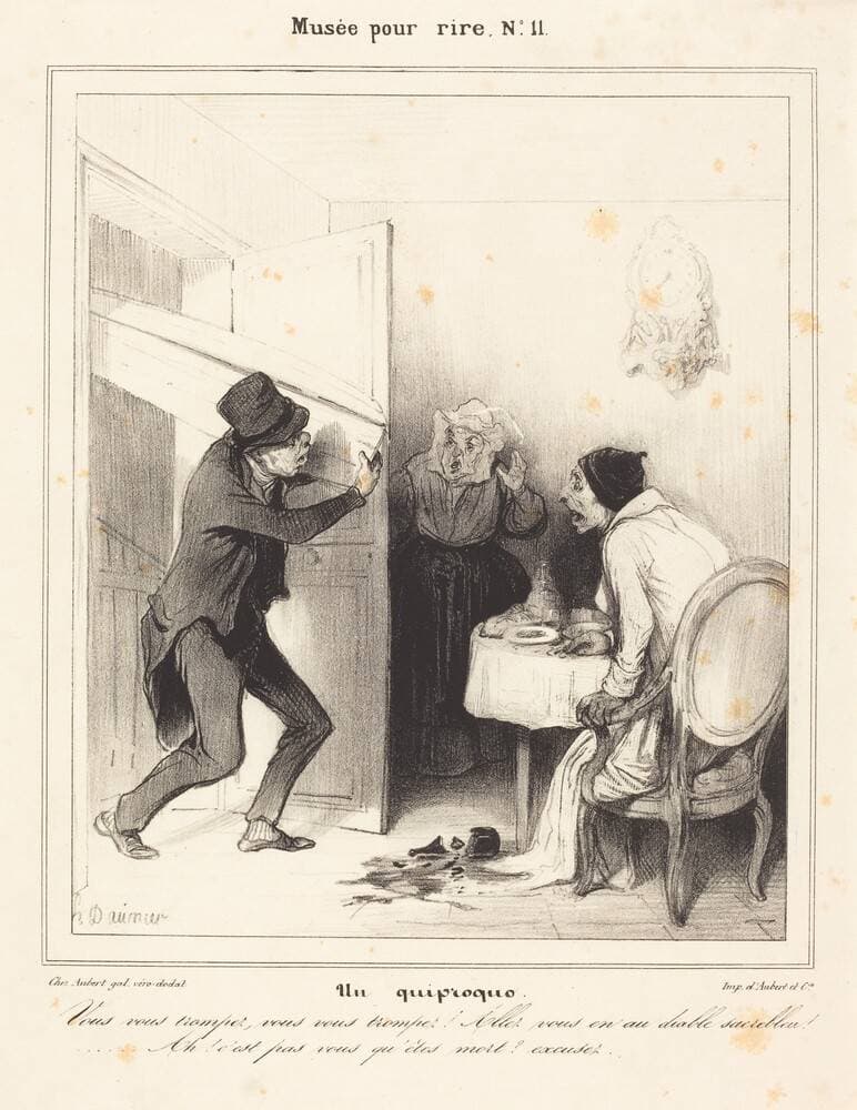 Un quiproquo - Vous vous trompez... allez... au diable... — Honoré Daumier