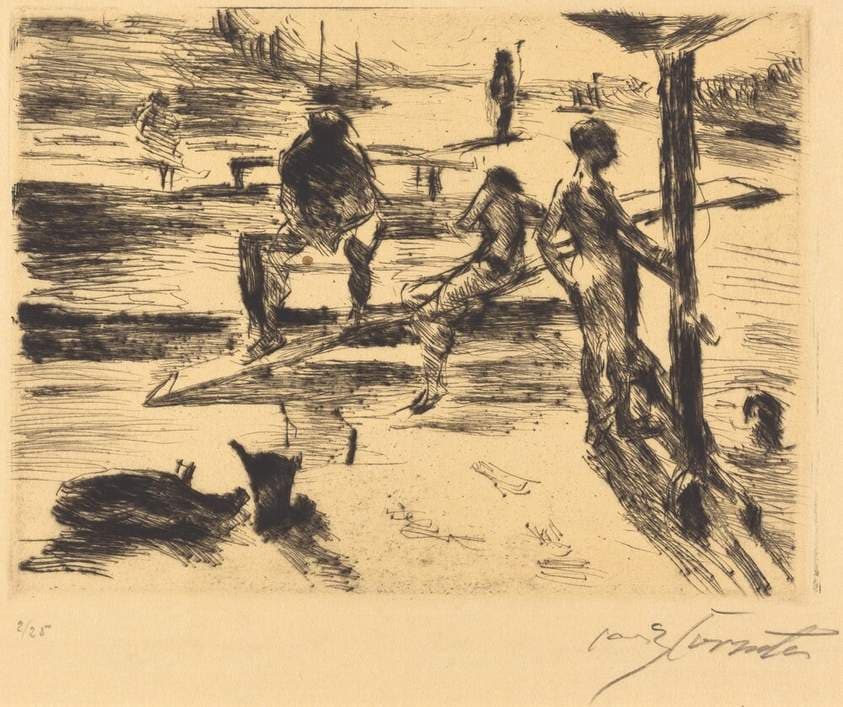 Badeanstalt (Bathing Place) — Lovis Corinth