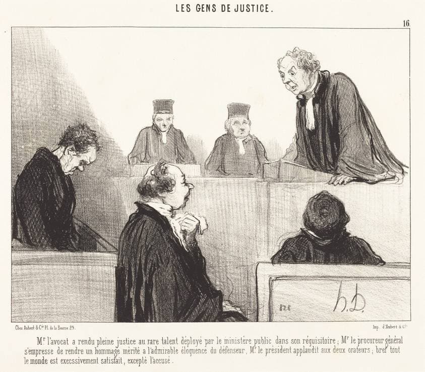 Mr. l'avocat a rendu pleine justice... — Honoré Daumier