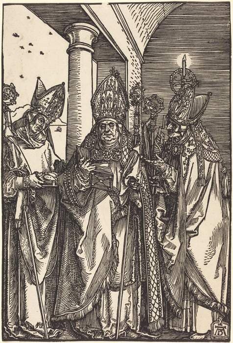 Saints Nicholas, Ulrich, and Erasmus — Albrecht Dürer