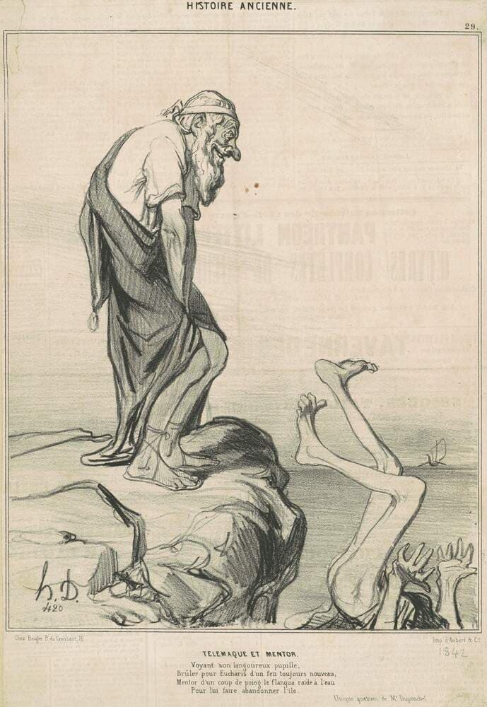 Télémaque et Mentor — Honoré Daumier