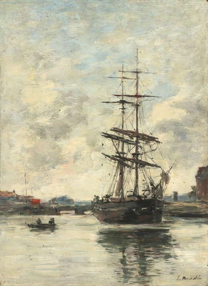 Ship on the Touques — Eugène Boudin