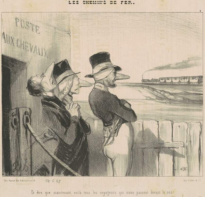 Et ... Voila ...Les voyageurs qui nous passent devant le nez! — Honoré Daumier