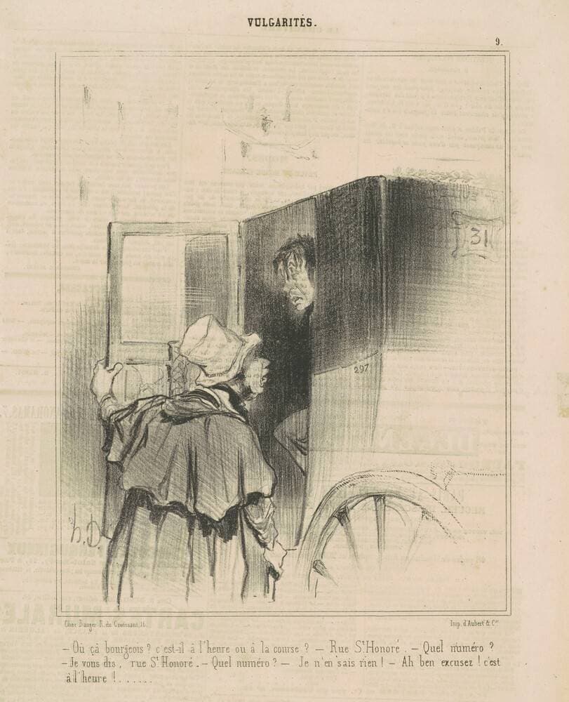 Ou ça bourgeois? C'est-il a l'heure ou ... — Honoré Daumier