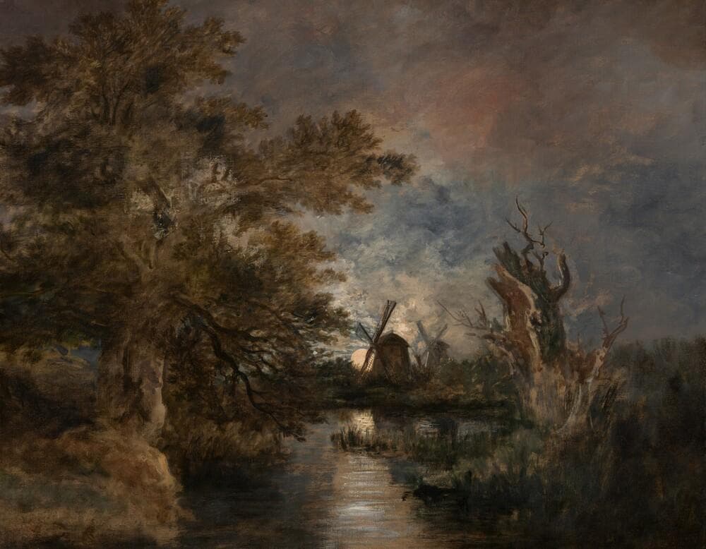 Moonlight on the Yare — John Crome