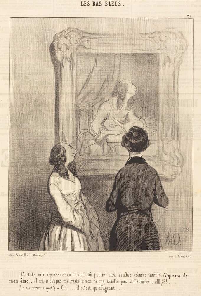 L'Artiste m'a représentée au moment ou j'écris — Honoré Daumier