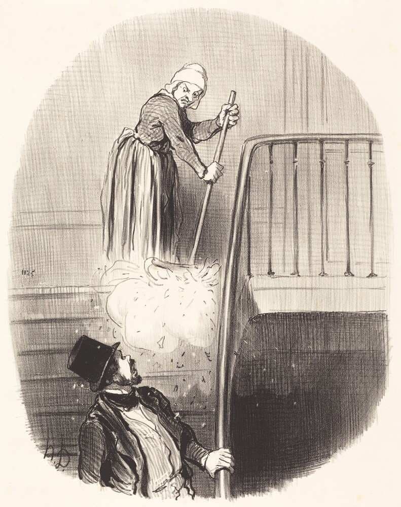 Un Locataire qui a eu un oubli le 1er janvier — Honoré Daumier