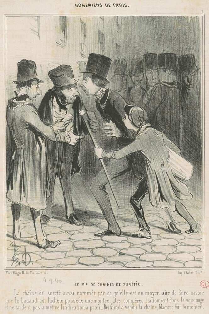 Le Md de Chaines de suretés — Honoré Daumier