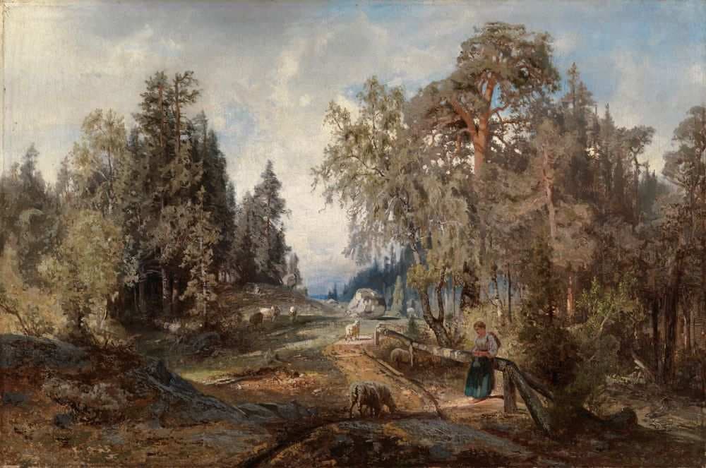 Landscape with Sheep — Werner Holmberg