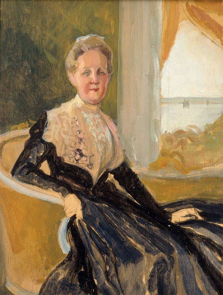 Portrait of Countess Elisabeth Wachtmaister, compositional sketch — Albert Edelfelt