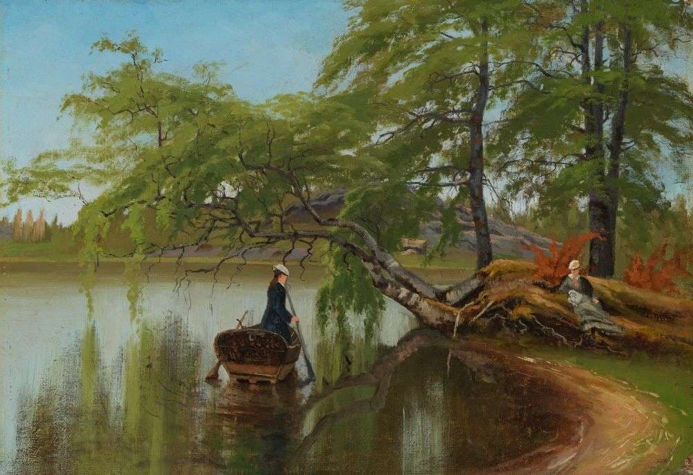 Girls on the Shore — Fanny Churberg