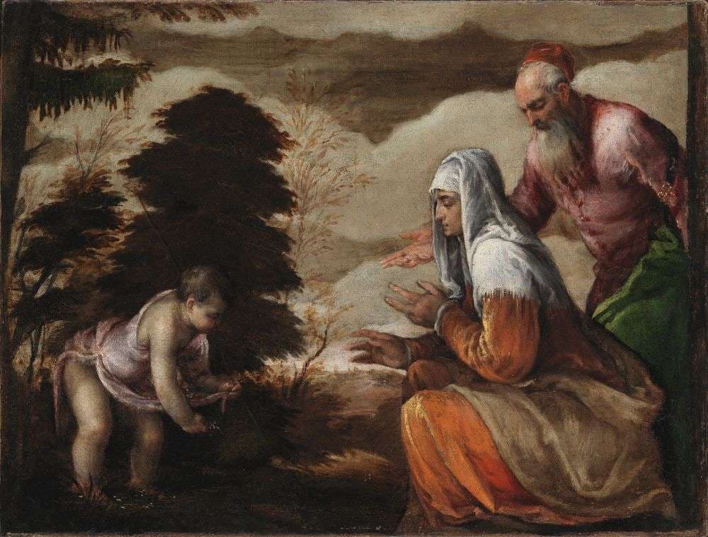 John the Baptist Gathering Flowers for his Parents — Jacopo Bassano