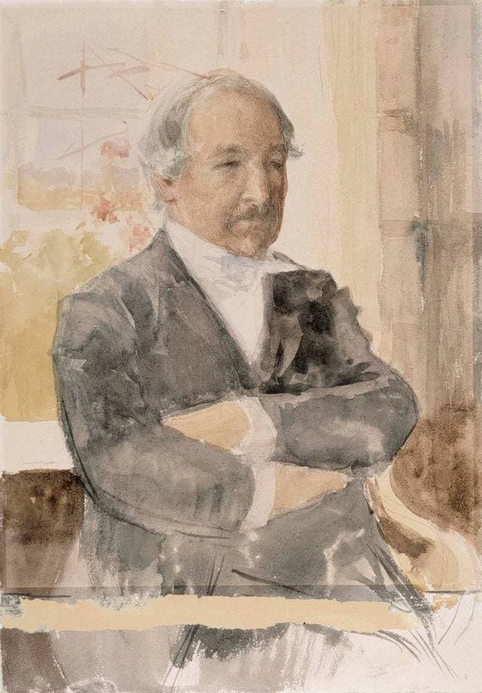 Sketch for the Portrait of Zacharias Topelius — Albert Edelfelt