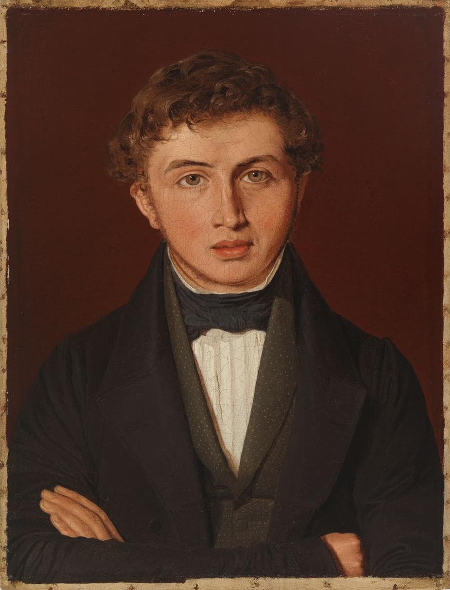 Portrait of Hans Peter Købke, the Artist's Brother — Christen Købke