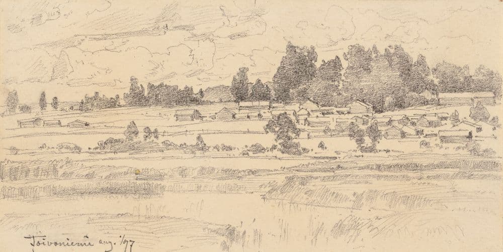 Landscape with Hamlet — Hjalmar Munsterhjelm