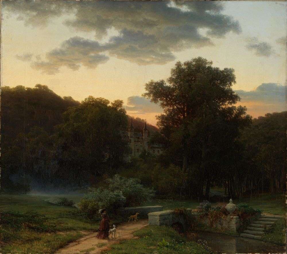 German Castle Park at Sunset — Werner Holmberg