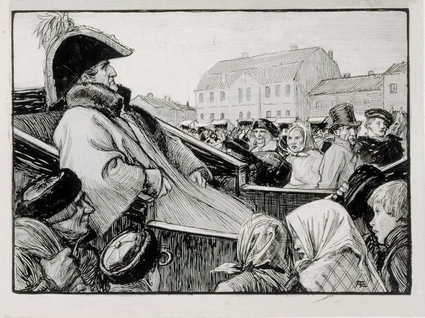 The General from the Poem The Ensign’s Reminiscences of the Fair — Albert Edelfelt