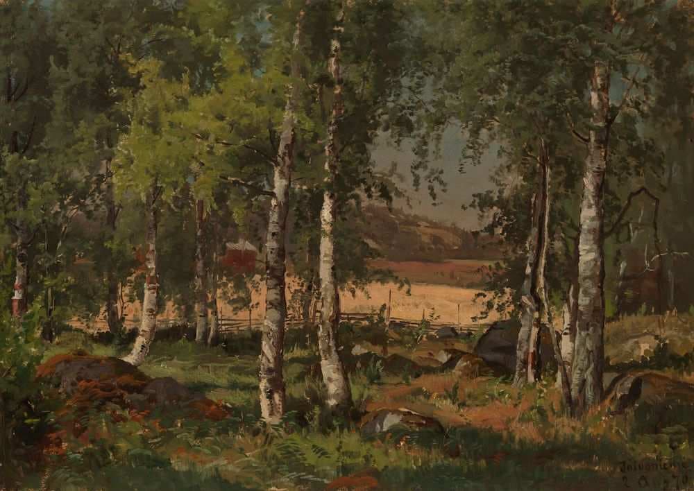 Landscape with Birch Grove and Rye Field — Hjalmar Munsterhjelm