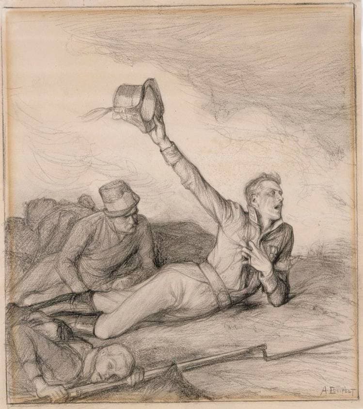 The Death of Lieutenant Zidén — Albert Edelfelt