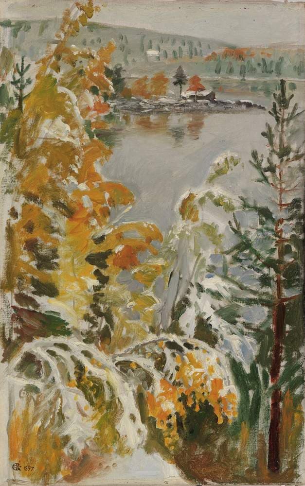 Autumn Landscape, First Snow — Akseli Gallen-Kallela