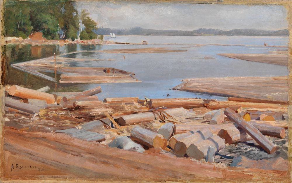 Log Raft — Albert Edelfelt