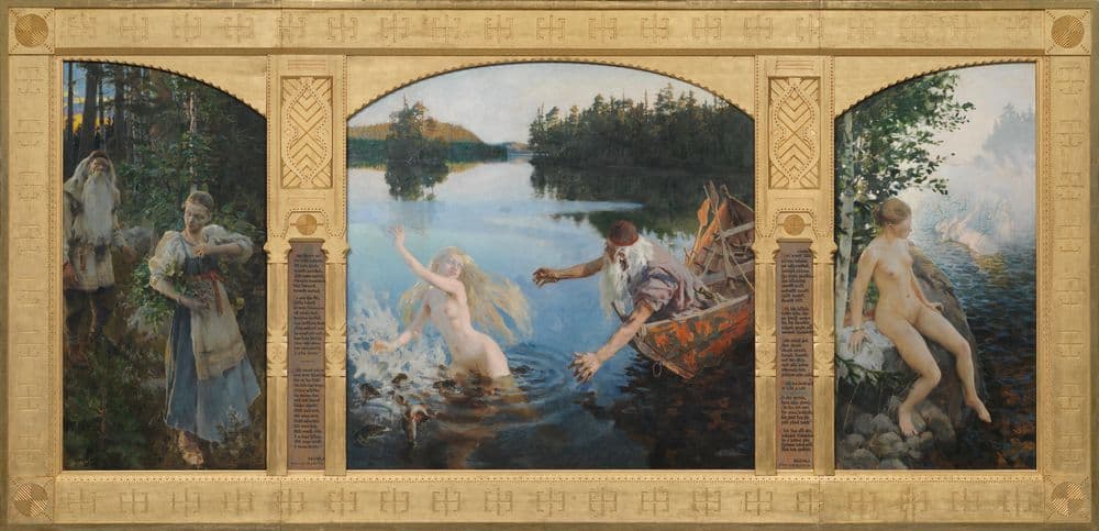 Aino Myth, triptych — Akseli Gallen-Kallela