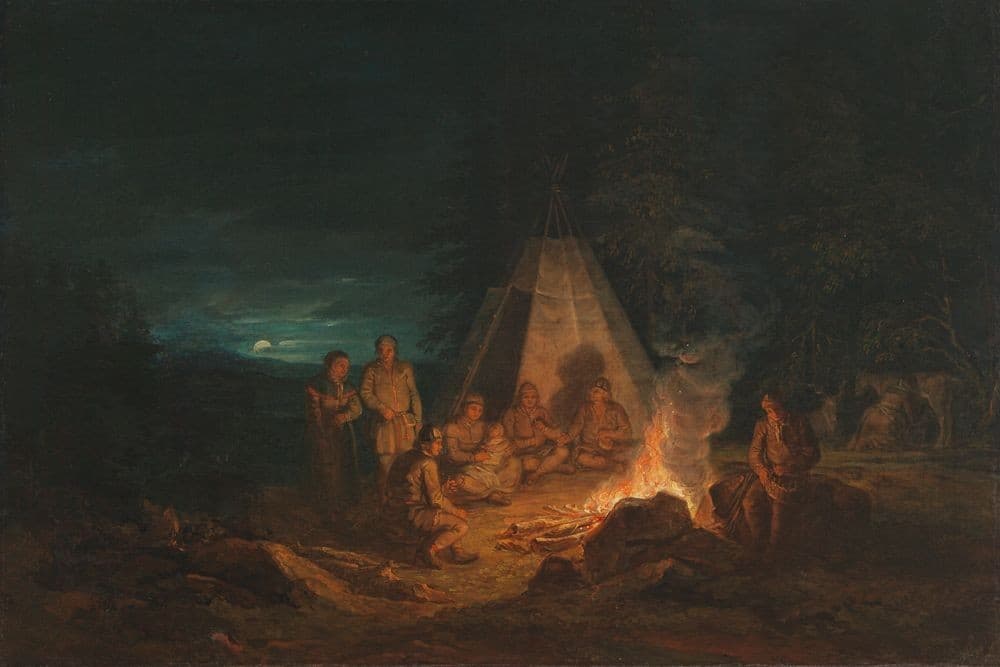 Saami People around a Fire — Alexander Lauréus