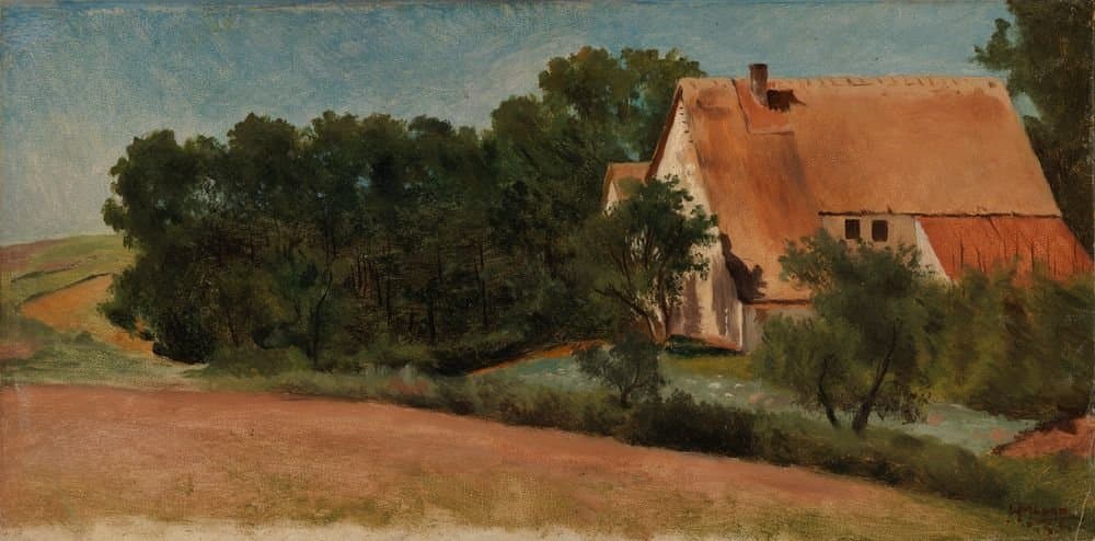 German Farmhouse by a Road — Hjalmar Munsterhjelm