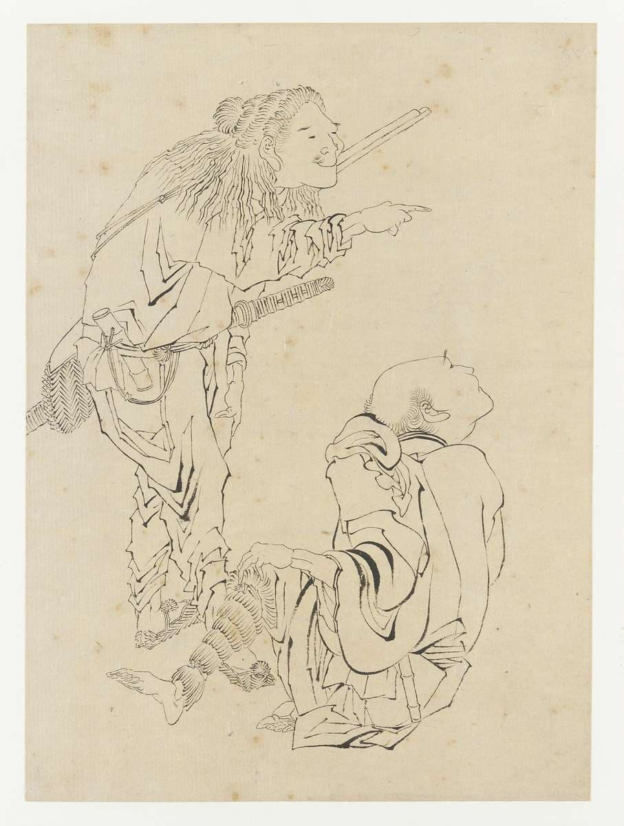 Two hunters — Katsushika Hokusai