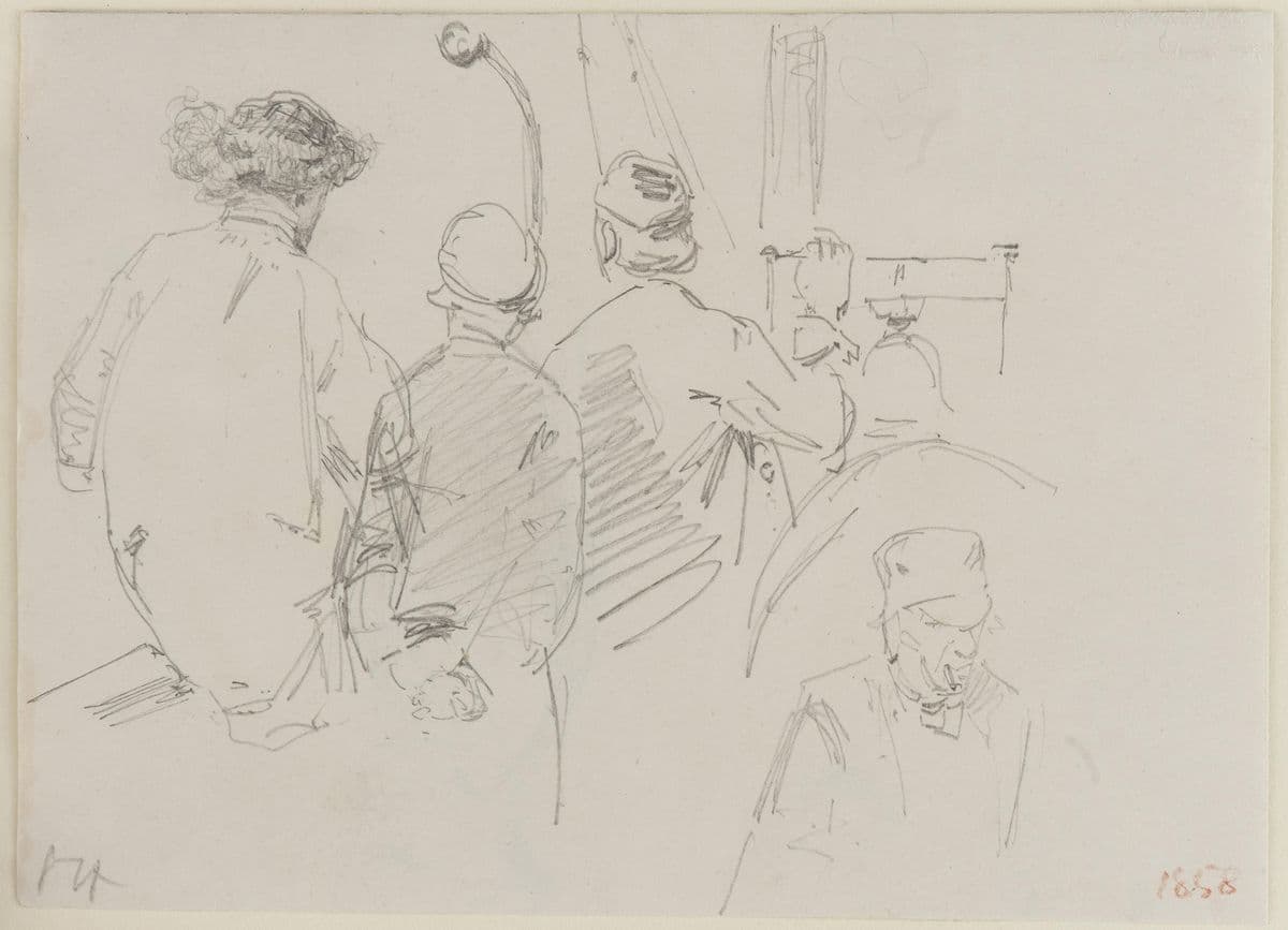 Four Men Aboard a Boat — James Abbott McNeill Whistler