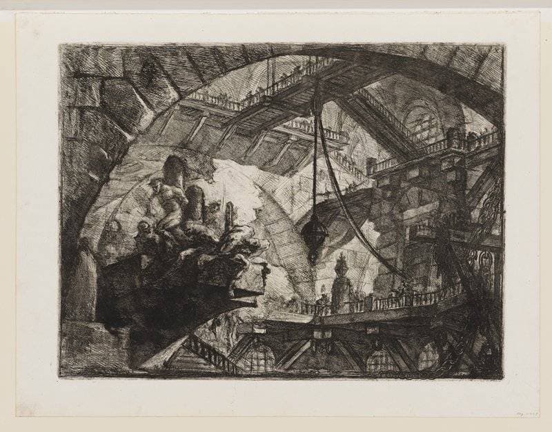 Prisoners on a Projecting Platform — Giovanni Battista Piranesi