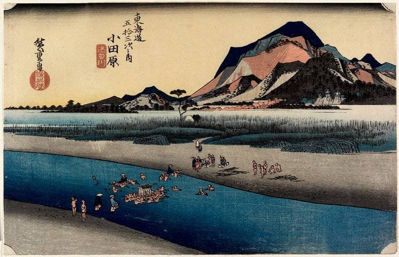 Odawara, Sakawa-gawa — Andō Hiroshige