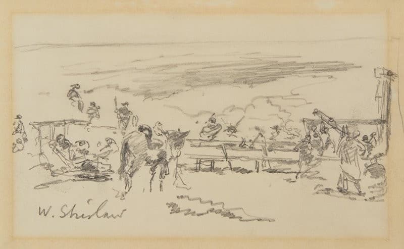 Sketch made on Indian Reservation, Montana — Walter Shirlaw