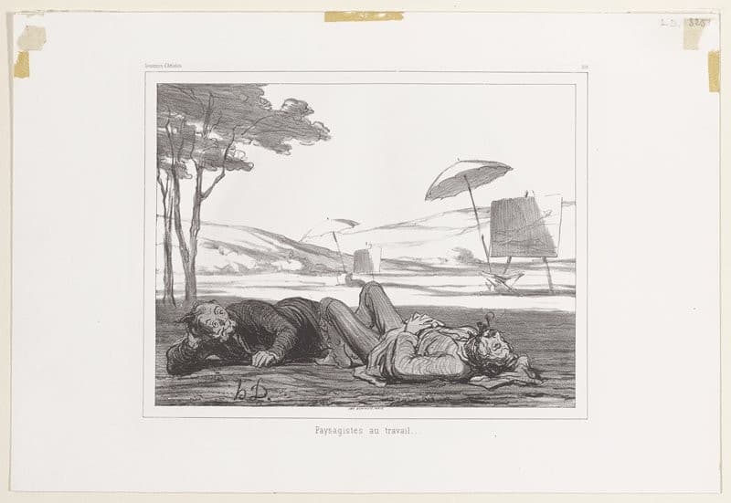 Landscape Painter at Work — Honoré Daumier