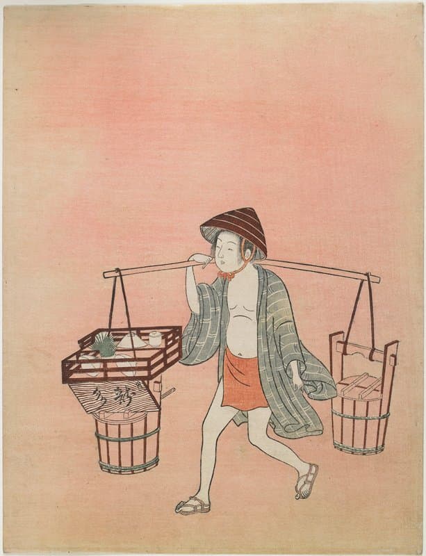 A Water Vendor (second state) — Suzuki Harunobu