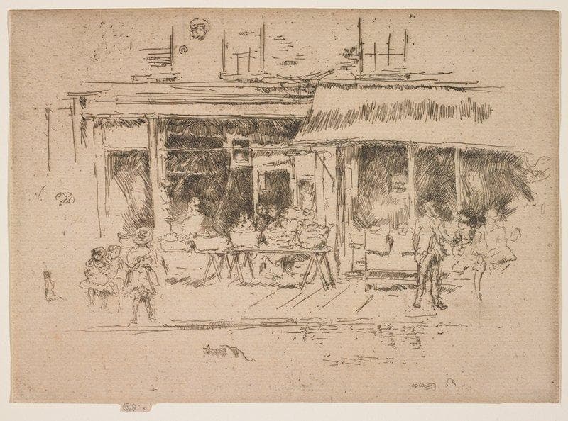 Nut Shop, St. James Place — James Abbott McNeill Whistler