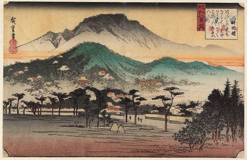 Evening Bell at Mii-dera Temple — Andō Hiroshige