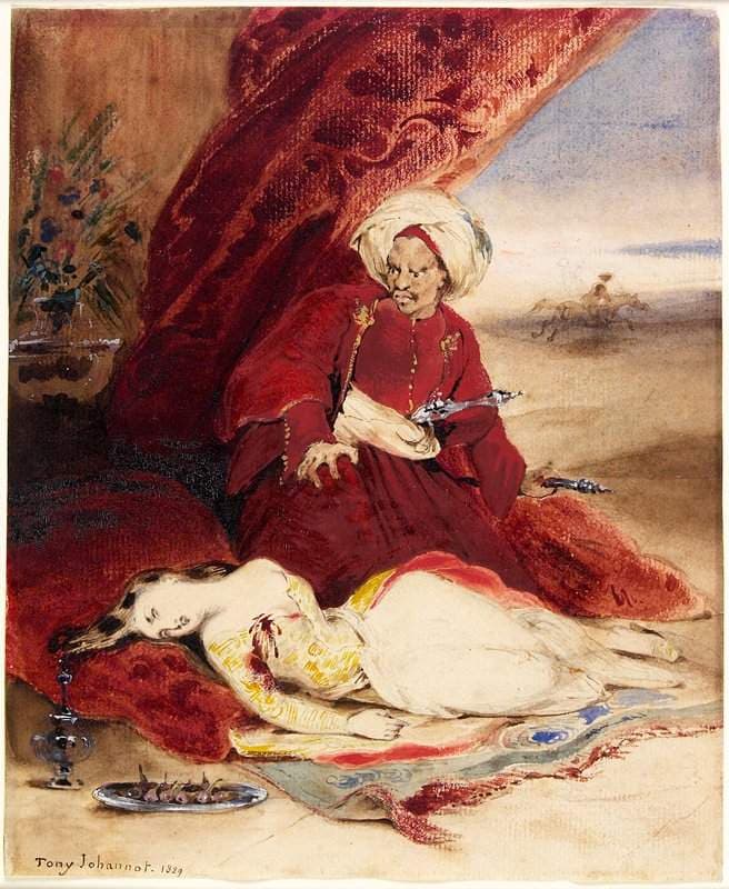 Leila, Hassan and the Giaour — Tony Johannot