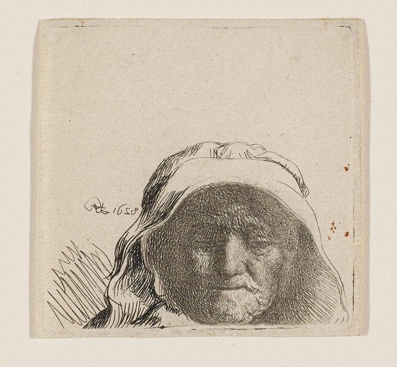 The Artist's Mother (head only, full face) — Rembrandt van Rijn